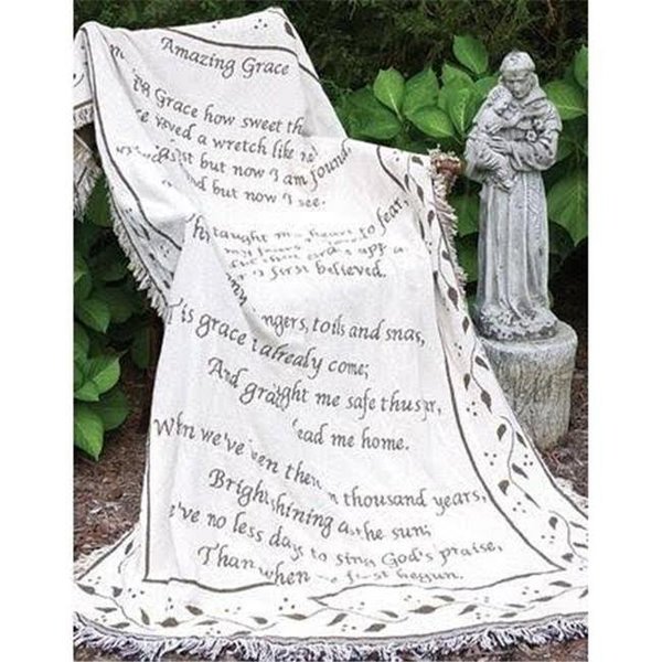 Manual Woodworkers & Weavers Manual Woodworkers & Weavers AAMAZG 46 x 60 in. 2 Layer Church Throw Amazing Grace AAMAZG